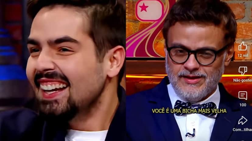 João Silva cai na gargalhada com comentário de Diguinho Coruja sobre Gentili (Foto: Reprodução/ SBT/ Montagem) João Silva cai na gargalhada com comentário de Diguinho Coruja sobre Gentili (Foto: Reprodução/ SBT/ Montagem)