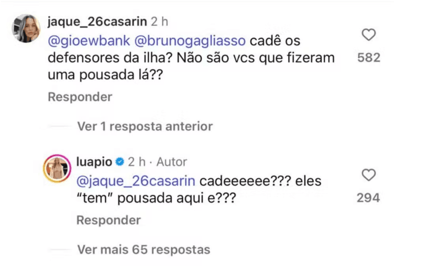 Luana Piovani relata problemas em Fernando de Noronha e alfineta Bruno Gagliasso e Giovanna Ewbank - Foto: Instagram Luana Piovani relata problemas em Fernando de Noronha e alfineta Bruno Gagliasso e Giovanna Ewbank - Foto: Instagram