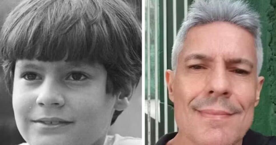 Carlos Poyart antes e depois (Foto Reprodução/Arquivo Pessoal/Globo) Carlos Poyart antes e depois (Foto Reprodução/Arquivo Pessoal/Globo)