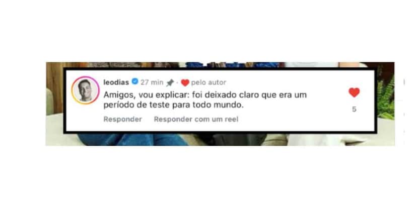 Comentário de Léo Dias sobre saída de apresentadores no Melhor da Tarde (Foto: Reprodução / Instagram) Comentário de Léo Dias sobre saída de apresentadores no Melhor da Tarde (Foto: Reprodução / Instagram)