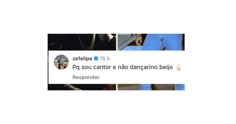 Comentário de Zé Felipe (Foto: Reprodução / Instagram) Comentário de Zé Felipe (Foto: Reprodução / Instagram)