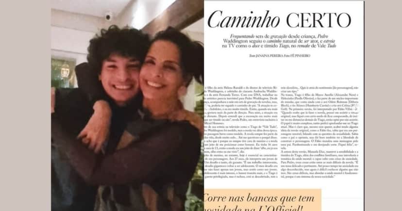 Helena Ranaldi é mãe de Pedro Waddington, o qual está interpretando Tiago Roitman no remake de Vale Tudo (Foto Reprodução/Montagem/TV Foco/Instagram@helenaranaldi) Helena Ranaldi é mãe de Pedro Waddington, o qual está interpretando Tiago Roitman no remake de Vale Tudo (Foto Reprodução/Montagem/TV Foco/Instagram@helenaranaldi)