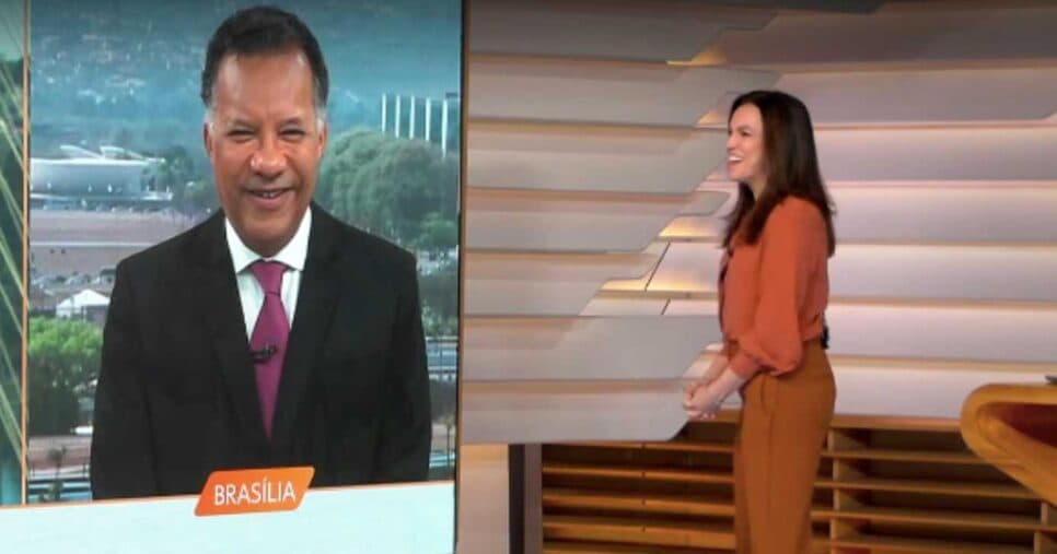 Ana Paula Araújo adia fim do BDBR e expõe intimidade de Heraldo Pereira ao vivo: "Vamos começar"