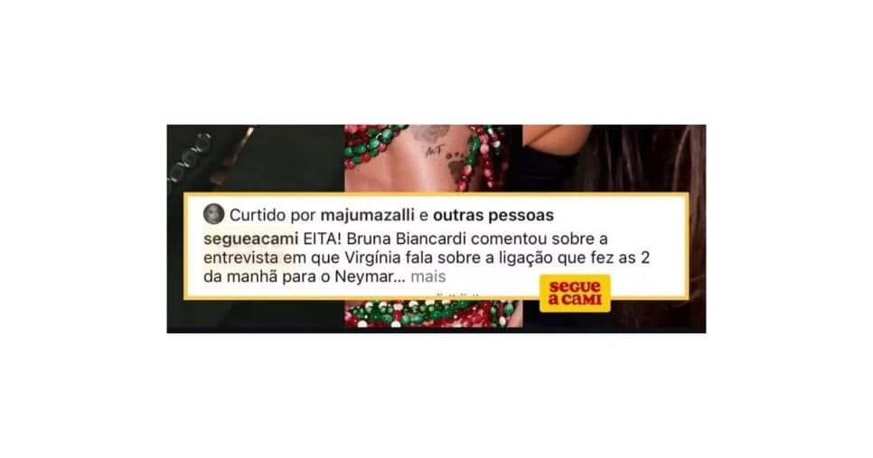 Maju Mazalli curte publicação sobre polêmica de Bruna Biancardi e Virginia Fonseca (Foto: Reprodução / Instagram) Maju Mazalli curte publicação sobre polêmica de Bruna Biancardi e Virginia Fonseca (Foto: Reprodução / Instagram)