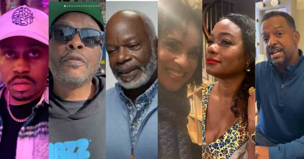 Ross Bagley, Jeffrey Townes, Joseph Marcell, Karyn Parsons, Tatyana Ali e Alfonso Ribeiro (Fotos: Reproduções / Instagram / Warner Bros, HBO Max) Ross Bagley, Jeffrey Townes, Joseph Marcell, Karyn Parsons, Tatyana Ali e Alfonso Ribeiro (Fotos: Reproduções / Instagram / Warner Bros, HBO Max)