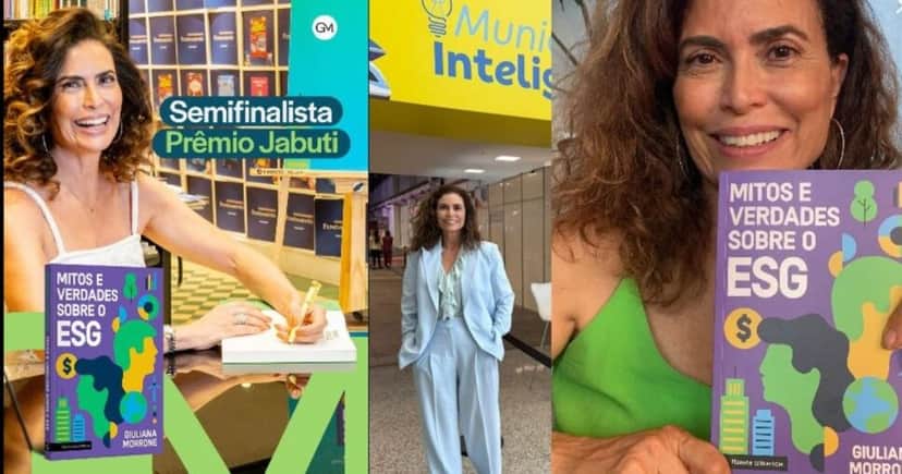 Giuliana decidiu seguir um caminho voltado à sustentabilidade corporativa e lançou seu livro "Mitos e Verdades sobre o ESG" (Foto Reprodução/Montagem/TV Foco/Instagram @giulianamorrone) Giuliana decidiu seguir um caminho voltado à sustentabilidade corporativa e lançou seu livro "Mitos e Verdades sobre o ESG" (Foto Reprodução/Montagem/TV Foco/Instagram @giulianamorrone)