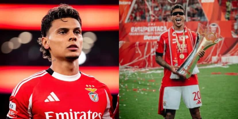 Richard Ríos defende a camisa do Benfica (Reprodução: Instagram) Richard Ríos defende a camisa do Benfica (Reprodução: Instagram)