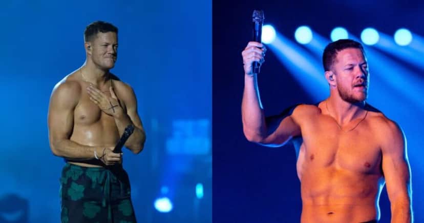 Vocalista da banda Imagine Dragons, Dan Reynolds - Foto: Montagem Vocalista da banda Imagine Dragons, Dan Reynolds - Foto: Montagem