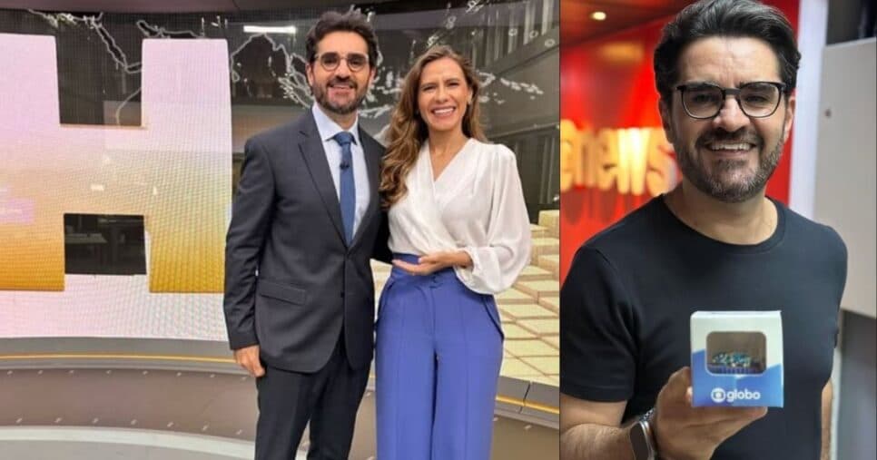 Marcelo Cosme apresenta o JH de forma esporádica e faz parte da equipe do GloboNews em pauta (Foto Reprodução/Montagem/Instagram@mcosme) Marcelo Cosme apresenta o JH de forma esporádica e faz parte da equipe do GloboNews em pauta (Foto Reprodução/Montagem/Instagram@mcosme)
