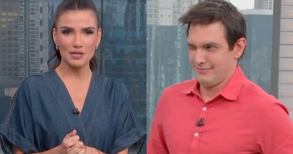 Sabina Simonato e Alessandro Jodar no Bom Dia São Paulo (Fotos: Reproduções / Globo) Sabina Simonato e Alessandro Jodar no Bom Dia São Paulo (Fotos: Reproduções / Globo)