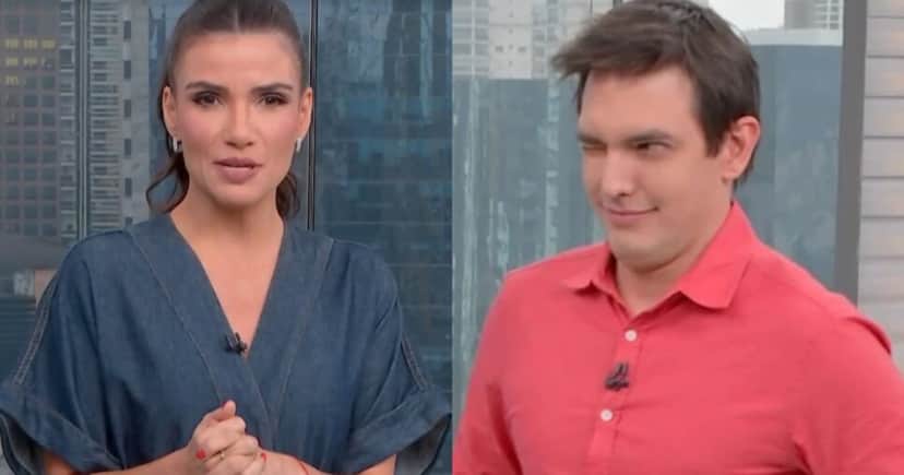 Sabina Simonato e Alessandro Jodar no Bom Dia São Paulo (Fotos: Reproduções / Globo) Sabina Simonato e Alessandro Jodar no Bom Dia São Paulo (Fotos: Reproduções / Globo)