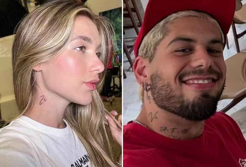 Virginia Fonseca e Zé Felipe têm apelidos um do outro tatuados (Foto: Reprodução/ Instagram) Virginia Fonseca e Zé Felipe têm apelidos um do outro tatuados (Foto: Reprodução/ Instagram)