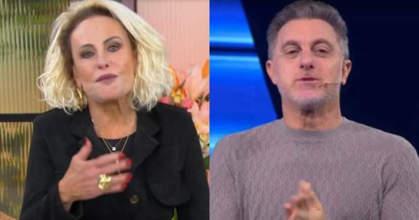 Ana Maria no Mais Você e Luciano Huck no Domingão (Fotos: Reproduções / Globo) Ana Maria no Mais Você e Luciano Huck no Domingão (Fotos: Reproduções / Globo)