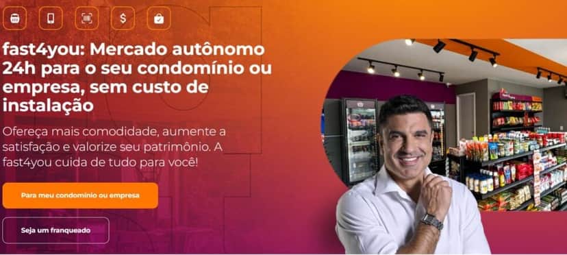 Interface do site do mercado com Edu Guedes o representando (Foto Reprodução/Montagem/Site oficial) Interface do site do mercado com Edu Guedes o representando (Foto Reprodução/Montagem/Site oficial)