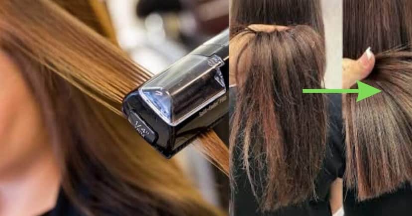 Maquina de corte bordado reduz apenas as pontas duplas e triplas, deixando o cabelo impecável sem mexer em seu comprimento (Foto Reprodução/Montagem/Lennita/TV Foco/Canva/Pinterest) Maquina de corte bordado reduz apenas as pontas duplas e triplas, deixando o cabelo impecável sem mexer em seu comprimento (Foto Reprodução/Montagem/Lennita/TV Foco/Canva/Pinterest)