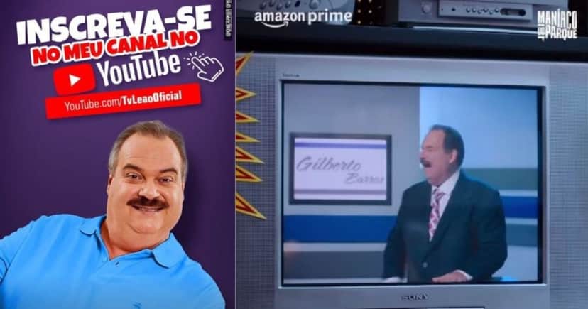 Gilberto Barros divulgando seu canal do YouTube/ em cena na produção "Maníaco do Parque, da Amazon Prime (Foto Reprodução/Montagem/Instagram) Gilberto Barros divulgando seu canal do YouTube/ em cena na produção "Maníaco do Parque, da Amazon Prime (Foto Reprodução/Montagem/Instagram)