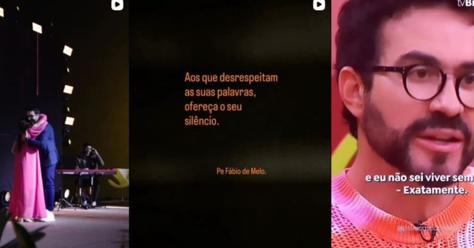 Padre Fábio de Melo participa de algumas entrevistas e eventos (Foto Reprodução/Montagem/Instagram@pefabiodemelo) Padre Fábio de Melo participa de algumas entrevistas e eventos (Foto Reprodução/Montagem/Instagram@pefabiodemelo)