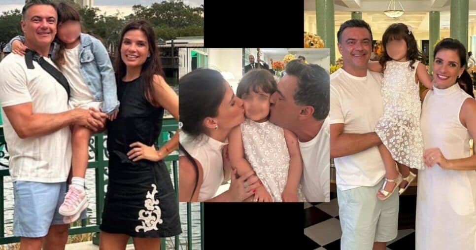 Fotos de Simonato com o marido Evandro e a pequena Sophia, filha do casal (Foto: Reprodução/Montagem/Instagram/@sabinasimonato) Fotos de Simonato com o marido Evandro e a pequena Sophia, filha do casal (Foto: Reprodução/Montagem/Instagram/@sabinasimonato)