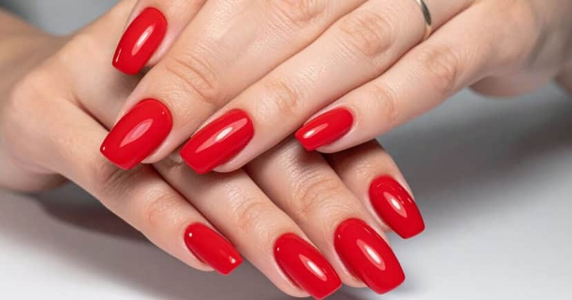 Unhas vermelhas (Foto: Canva) Unhas vermelhas (Foto: Canva)