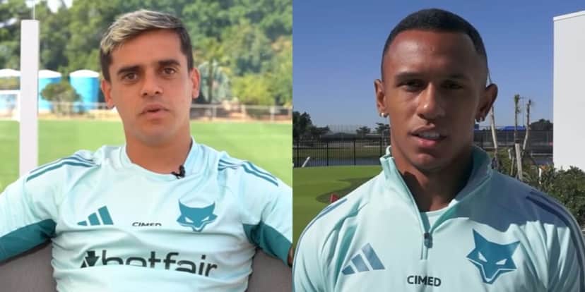 Fagner e Marquinhos estão fora do jogo contra o Corinthians (Reprodução: TV Cruzeiro) Fagner e Marquinhos estão fora do jogo contra o Corinthians (Reprodução: TV Cruzeiro)
