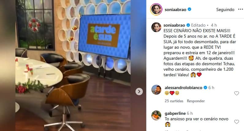 Sonia Abrão anunciou novidades em suas redes sociais (Foto: Reprodução / Instagram) Sonia Abrão anunciou novidades em suas redes sociais (Foto: Reprodução / Instagram)