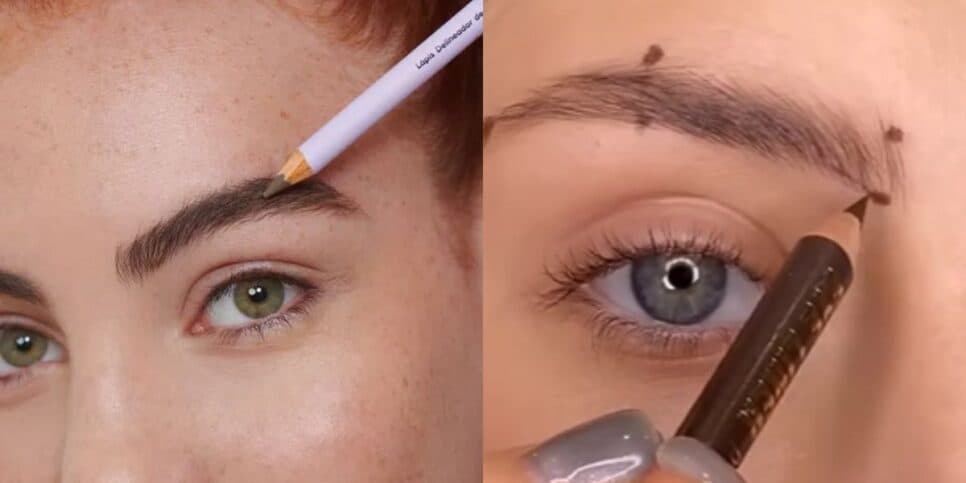 Utilize lápis para preencher a sobrancelha dentro de casa (Reprodução: Youtube) Utilize lápis para preencher a sobrancelha dentro de casa (Reprodução: Youtube)