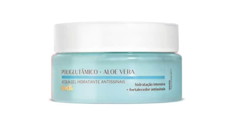 Acqua Gel Hidratante Antissinais Ácido Poliglutâmico + Aloe Vera Botik (Foto: Divulgação) Acqua Gel Hidratante Antissinais Ácido Poliglutâmico + Aloe Vera Botik (Foto: Divulgação)