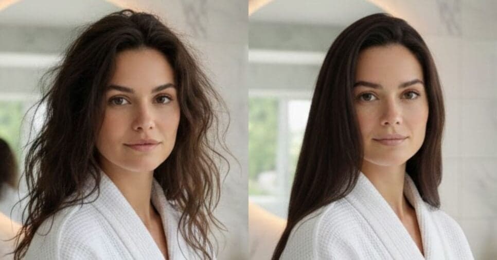Antes e depois de cabelo ressecado (Foto: Montagem TV Foco / GMN) Antes e depois de cabelo ressecado (Foto: Montagem TV Foco / GMN)