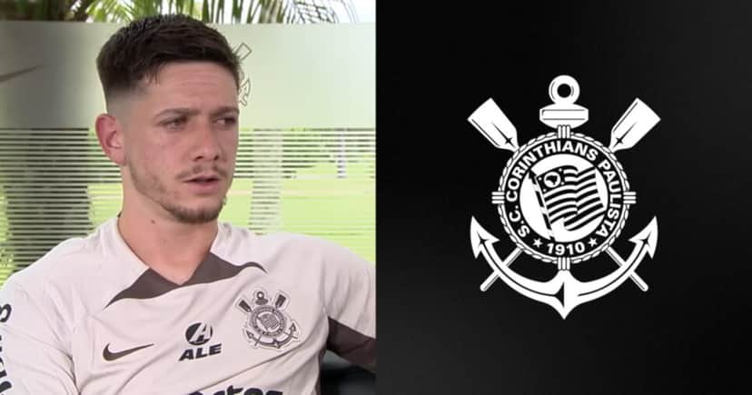 Rodrigo Garro e escudo do Corinthians (Foto; Reprodução/ ESPN Brasil - YouTube/ Internet) Rodrigo Garro e escudo do Corinthians (Foto; Reprodução/ ESPN Brasil - YouTube/ Internet)