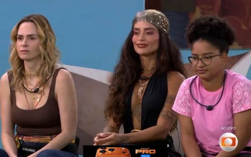 Ana Paula, Aline e Milena no Sincerão do BBB26 (Foto: Reprodução / Globo) Ana Paula, Aline e Milena no Sincerão do BBB26 (Foto: Reprodução / Globo)