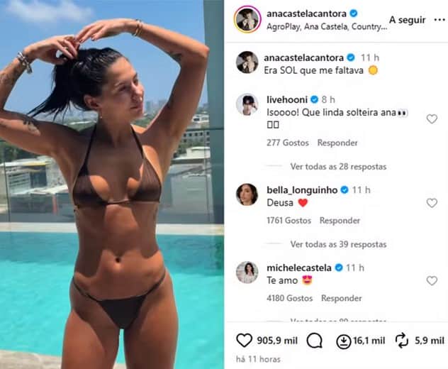 Ana Castela recebe cantada (Foto: Reprodução / Instagram) Ana Castela recebe cantada (Foto: Reprodução / Instagram)