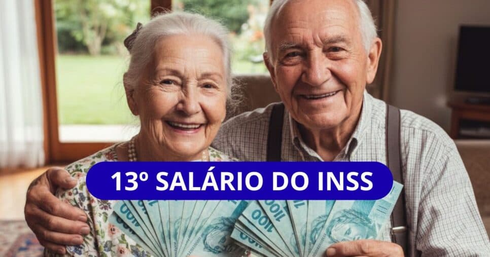Idosos e ilustração do 13º salário do INSS (Foto: Montagem TV Foco / GMN) Idosos e ilustração do 13º salário do INSS (Foto: Montagem TV Foco / GMN)