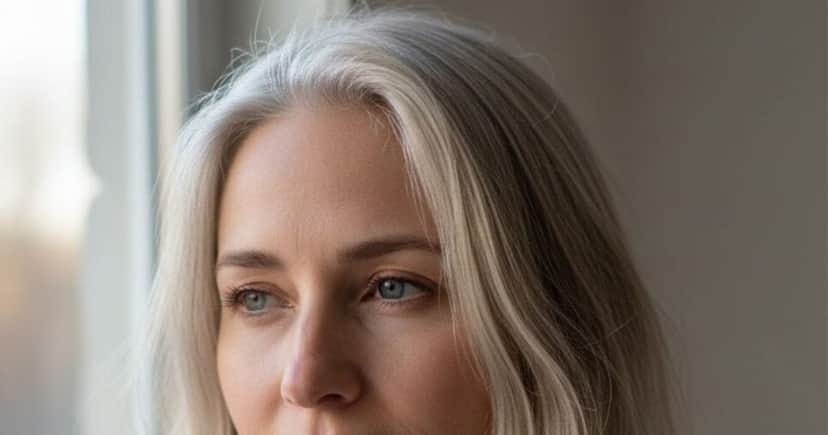 Mulher com o cabelo branco (Foto: Montagem TV Foco / GMN) Mulher com o cabelo branco (Foto: Montagem TV Foco / GMN)