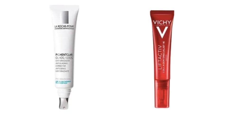 Pigmentclar Olhos da La Roche-Posay e Liftactiv Colágeno Specialist 16 Olhos da Vichy (Fotos: La Roche e Vichy) Pigmentclar Olhos da La Roche-Posay e Liftactiv Colágeno Specialist 16 Olhos da Vichy (Fotos: La Roche e Vichy)
