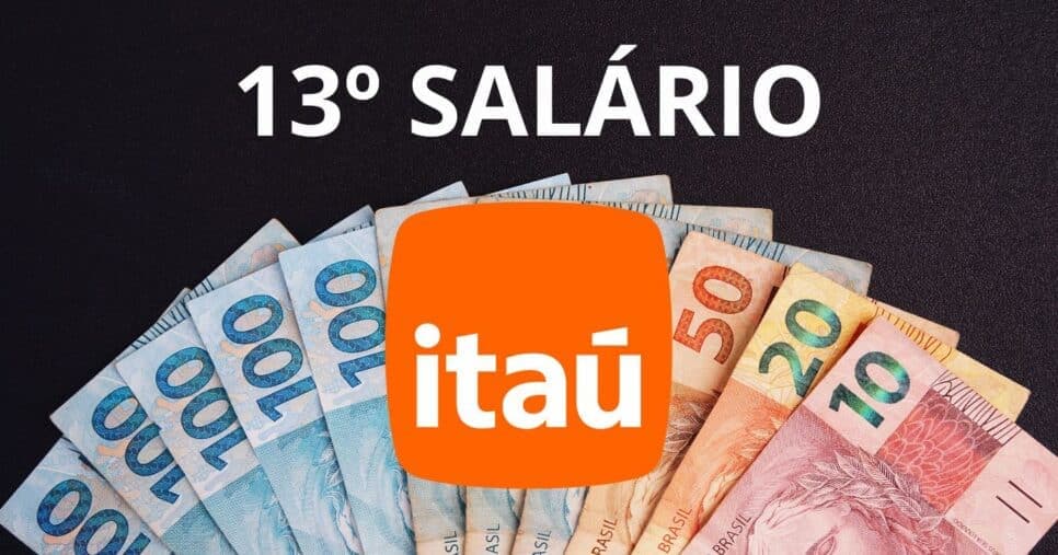 Ilustração 13º salário e logo Itaú (Foto: Montagem TV Foco / Canva / Itaú) Ilustração 13º salário e logo Itaú (Foto: Montagem TV Foco / Canva / Itaú)
