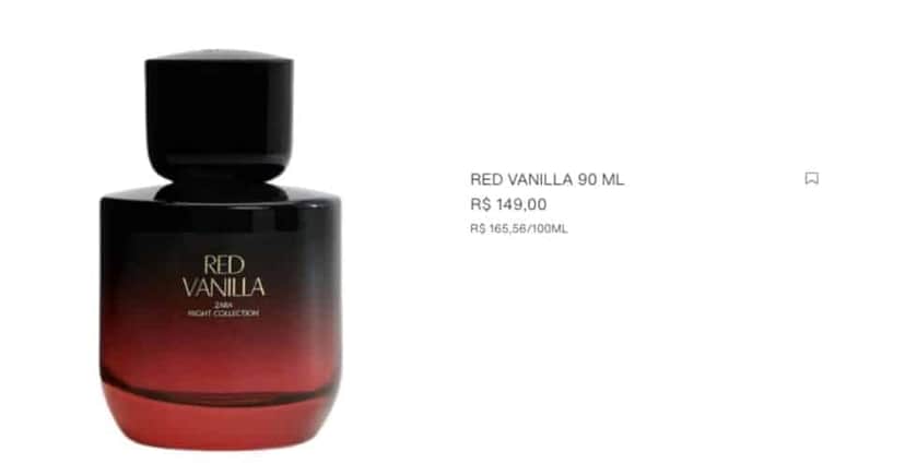 Perfume Red Vanilla (Foto: Zara) Perfume Red Vanilla (Foto: Zara)