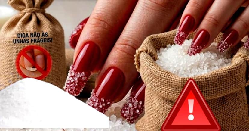 Veja essa solução com sal que promete salvar as lâminas das suas unhas (Foto Reprodução/Montagem/Lennita/TV Foco/Canva/GMN) Veja essa solução com sal que promete salvar as lâminas das suas unhas (Foto Reprodução/Montagem/Lennita/TV Foco/Canva/GMN)