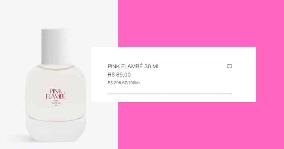 Zara Pink Flambé (Foto Reprodução/Montagem/Lennita/Canva/Zara) Zara Pink Flambé (Foto Reprodução/Montagem/Lennita/Canva/Zara)