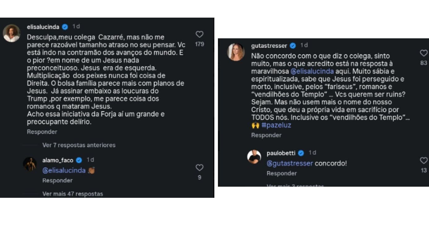 Famosos criticam curso de Juliano Cazarré (Foto: Reprodução / Instagram) Famosos criticam curso de Juliano Cazarré (Foto: Reprodução / Instagram)