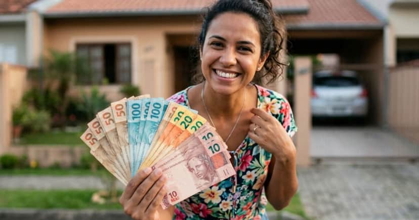 Ilustração mulher recebendo auxílio (Foto: Montagem TV Foco / GMN) Ilustração mulher recebendo auxílio (Foto: Montagem TV Foco / GMN)