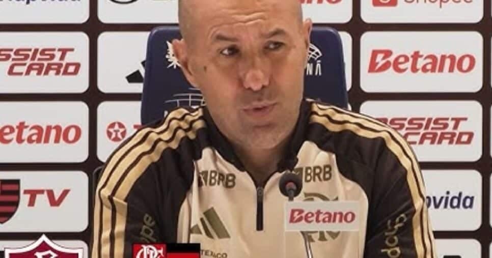 Leonardo Jardim em coletiva pelo Flamengo - Foto: YouTube Leonardo Jardim em coletiva pelo Flamengo - Foto: YouTube