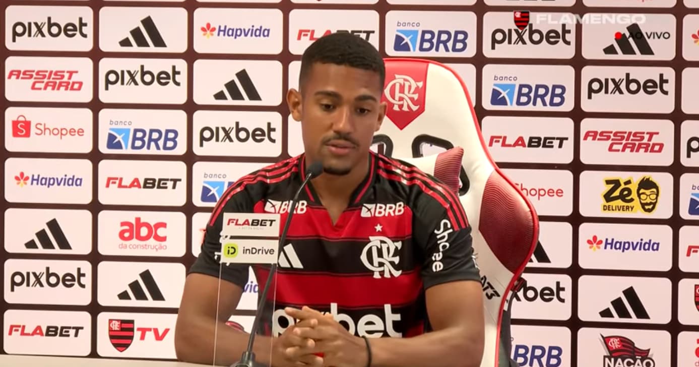 Samuel Lino, atacante do Mais Querido (Foto: Flamengo TV) Samuel Lino, atacante do Mais Querido (Foto: Flamengo TV)