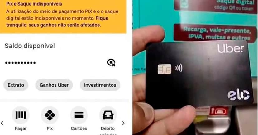 Saque PIX na Uber (Foto: Reprodução) Saque PIX na Uber (Foto: Reprodução)