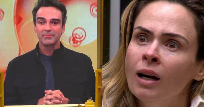 Tadeu consola Ana Paula ao vivo (Foto: Reprodução/ Globo) Tadeu consola Ana Paula ao vivo (Foto: Reprodução/ Globo)