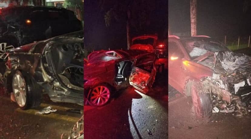 Acidente entre veículos deixa cinco mortos em SC (Foto: Reprodução / Globo) Acidente entre veículos deixa cinco mortos em SC (Foto: Reprodução / Globo)