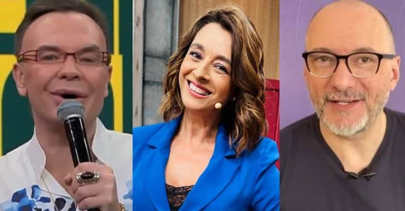 Felipeh Campos, Catia Fonseca e Britto Jr. pode fazer parte do novo 'Hoje em Dia' no SBT (Foto: Reprodução / Band / Instagram) Felipeh Campos, Catia Fonseca e Britto Jr. pode fazer parte do novo 'Hoje em Dia' no SBT (Foto: Reprodução / Band / Instagram)