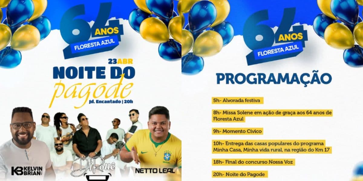 Eventos confirmados em Floresta Azul, na Bahia (Reprodução: Instagram) Eventos confirmados em Floresta Azul, na Bahia (Reprodução: Instagram)