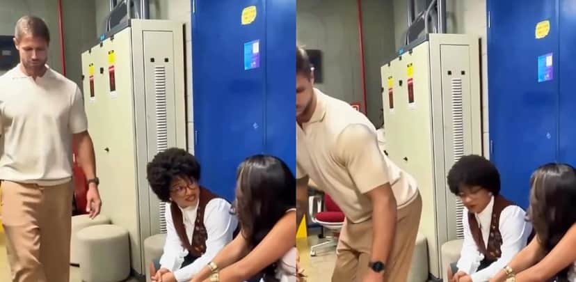 Jonas brinca com Milena em bastidores da Globo (Foto: Reprodução / Instagram) Jonas brinca com Milena em bastidores da Globo (Foto: Reprodução / Instagram)