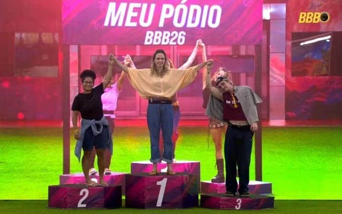 Novo pódio de Ana Paula no BBB26 (Foto: Reprodução / Globoplay) Novo pódio de Ana Paula no BBB26 (Foto: Reprodução / Globoplay)