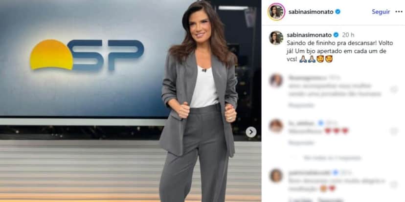 Sabina Simonato está com uns dias de folga (Reprodução: Instagram) Sabina Simonato está com uns dias de folga (Reprodução: Instagram)